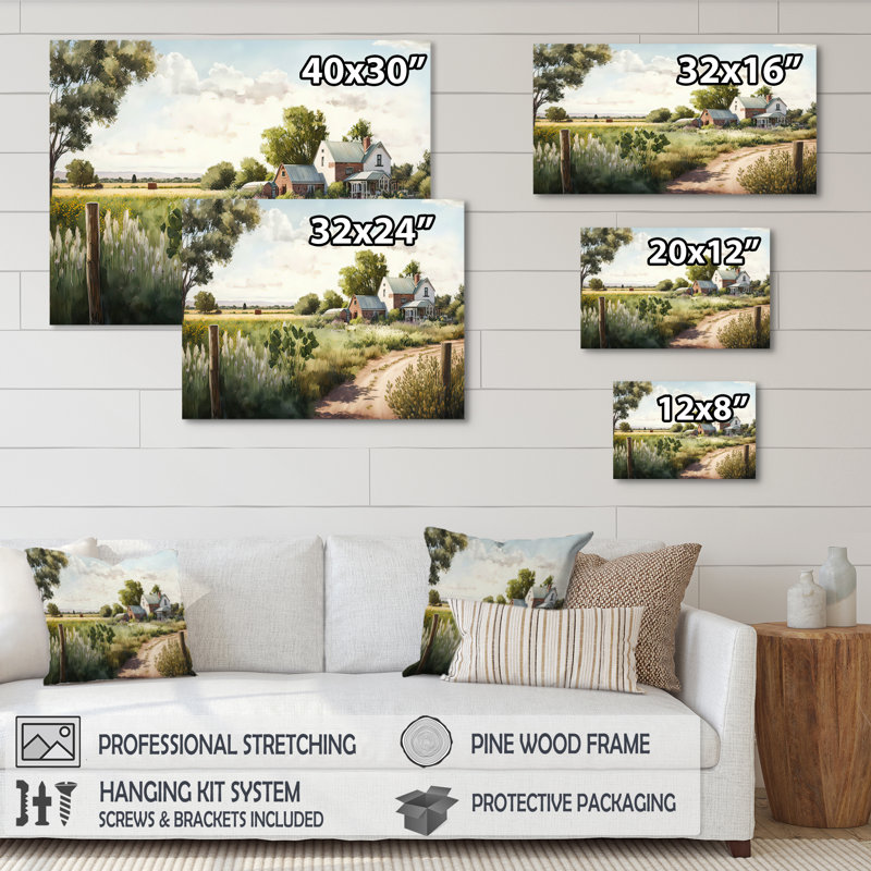«Welcome To The Farm III», art mural sur toile, H 30 po x l 40 po x P 1,5 po, Toile tendue