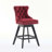 Swivel Velvet Barstools With Button Tufted Design, Wooden Legs, And Chrome Nailhead Trim, Set Of 2-889427456