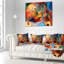 Musique et rythme - Coussin à imprimé abstrait-29866563-118864795-89812300