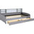 Upholstered Twin Bed Gray With Drawer Storage - Soft Velvet, Convenient, Size Velvet Hidden-1294919880
