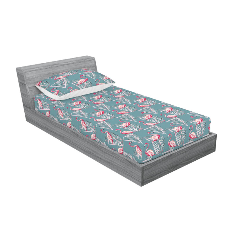 Drap-housse et taie décorative triangulaires Ambesonne, Twin XL Sheet Set with 1 Pillowcase