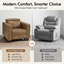 Fauteuil inclinable électrique Wall-Hugger, repose-pieds haut avec appui-tête réglable, pour petits espaces, similicuir respirant-340042753