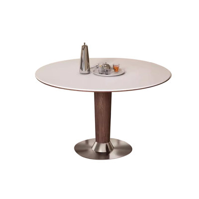 White Round Sintered Stone Dining table