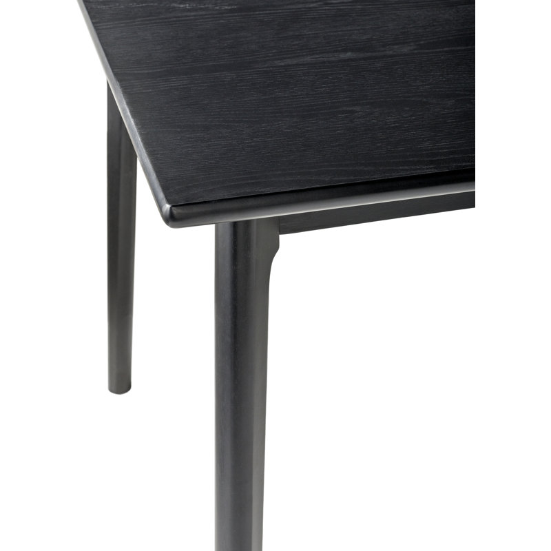 Monte 71" Black MDF and Rubberwood Dining Table