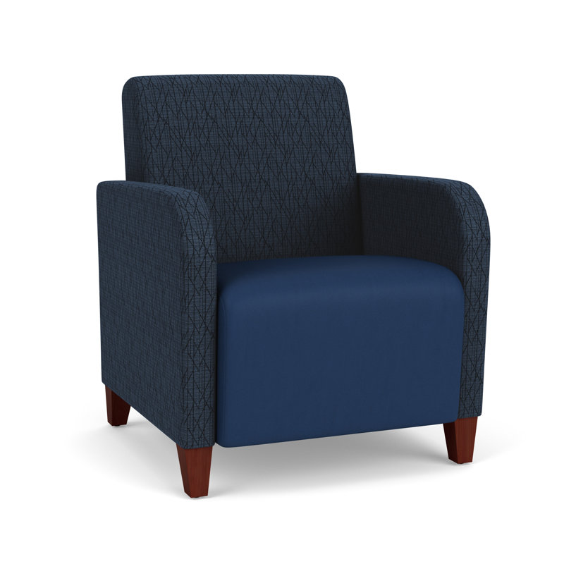 Chaise d'invité de réception Siena, Patriot Plus Charcoal, Mahogany