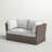 Patio Wicker Loveseat with Cushions, Fully Assembled