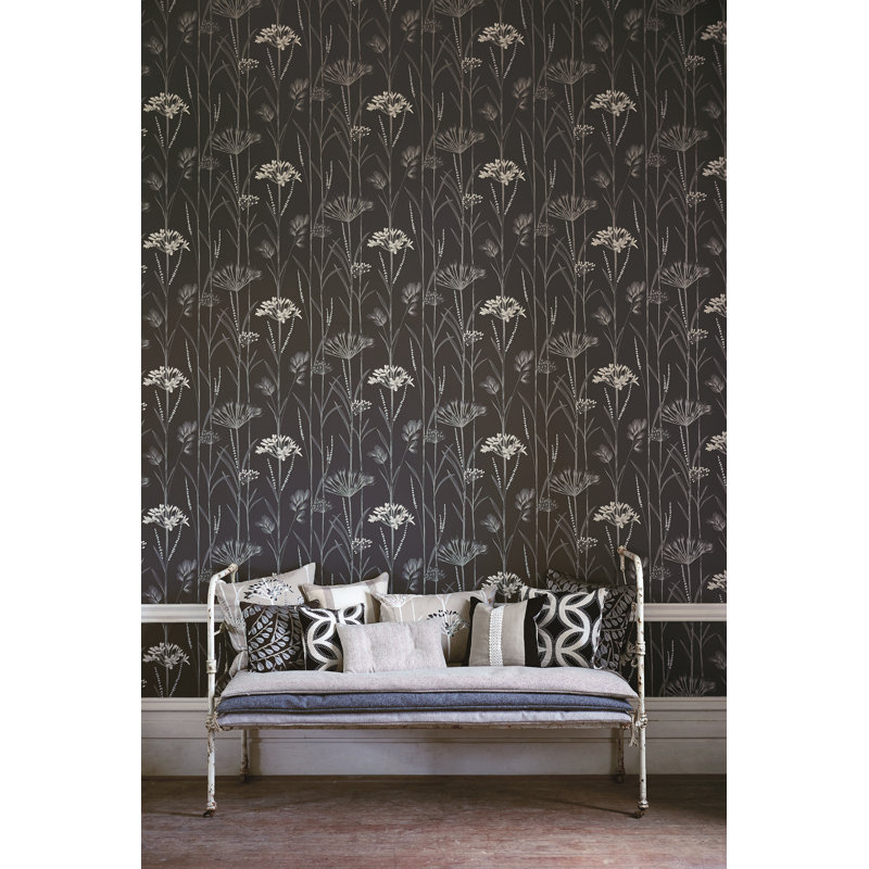 Gardinum Wallpaper, Seafoam/Chalk/Gold