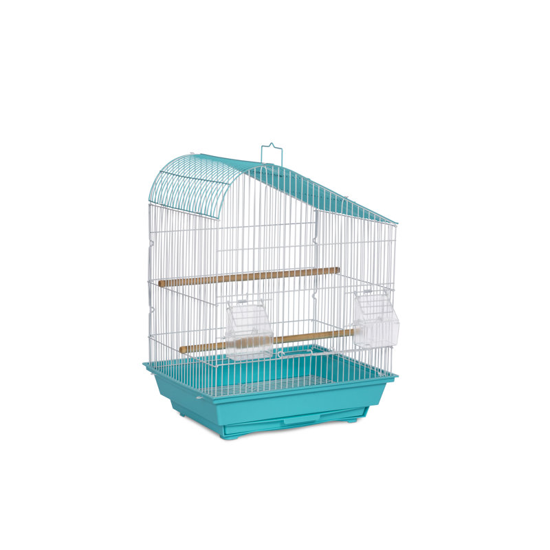 Cage à oiseaux avec perchoir Borton, Aigue-marine