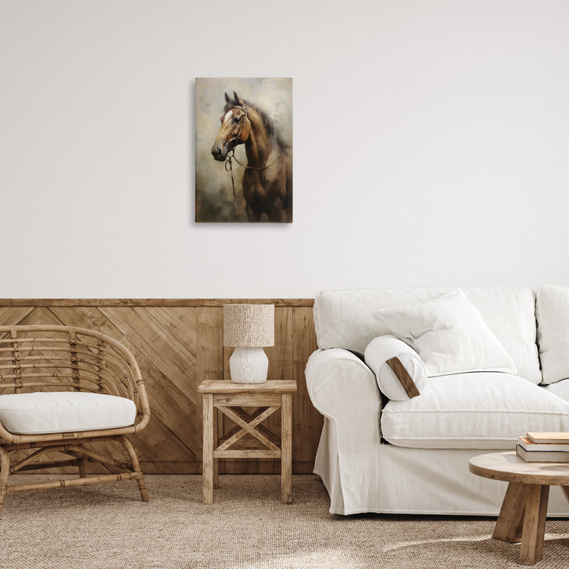 «Brown Horse Portrait» par Petal Prints Design, H 24 po x l 16 po