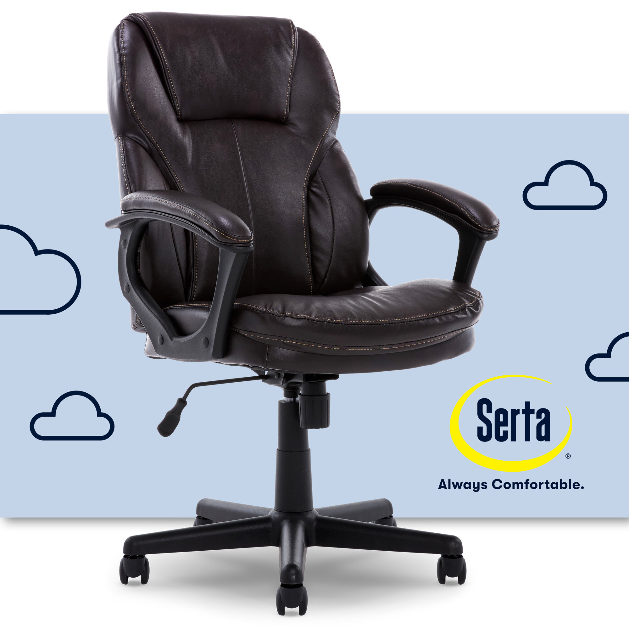 Serta Style Hannah I High Back Office Chair Microfiber Comfort