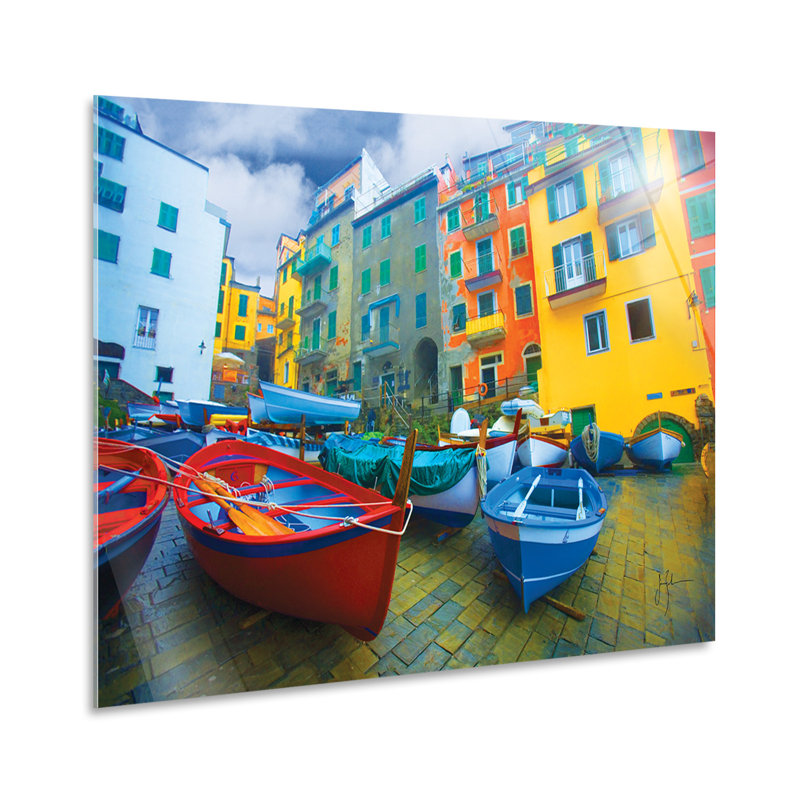 Village Of Vernazza by Jim Zuckerman - No Frame Print on Glass, 95cm H x 135cm W