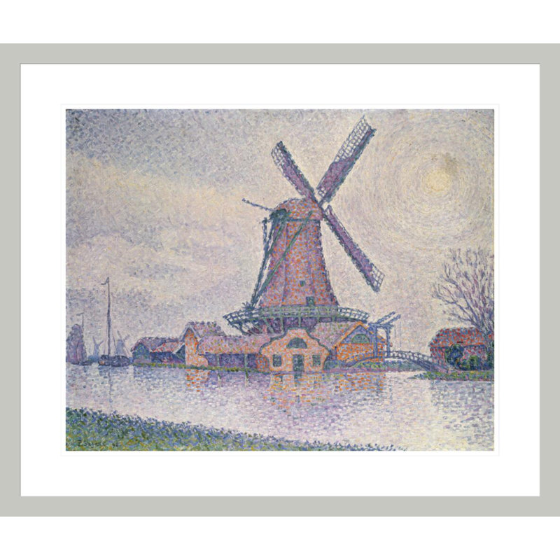 «Edam Windmill» par Paul Signac - estampe numérique encadrée, H 23,5 po x l 27,79 po