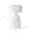 12" White Ceramic Sculptural Table Vase