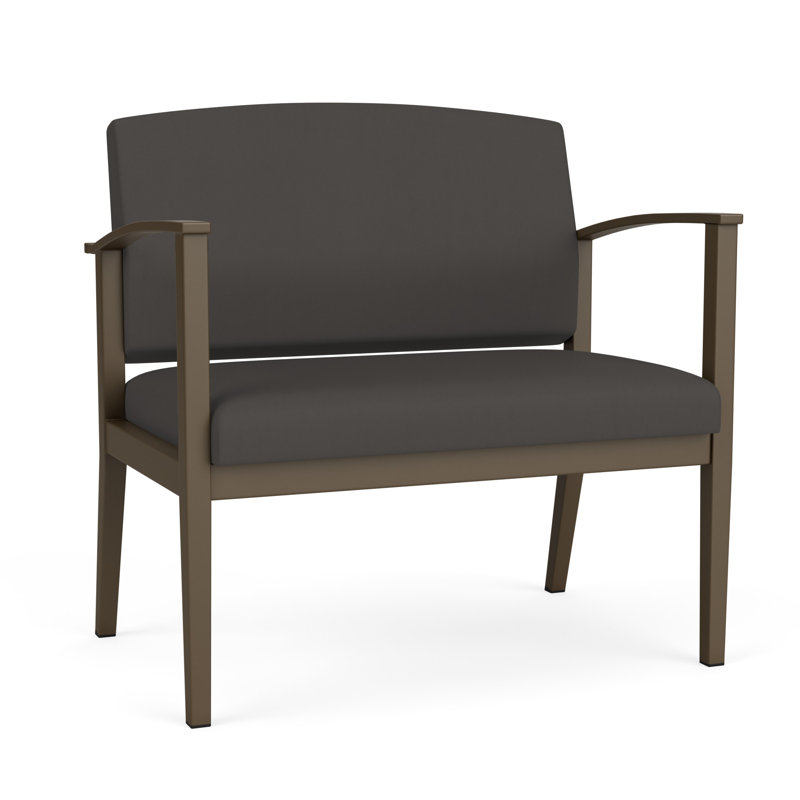 Chaise en acier Amherst, Vinyle gris anthracite Patriot Plus, Bronze