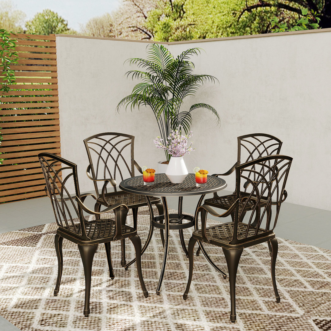 Round 5 - Piece 4 - People 85Cm L Outdoor Table Set