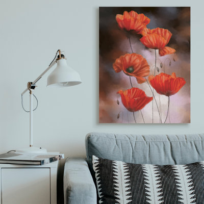 «Red Poppies Rising Vibrant Floral Blossoms» par Ziwei Li - impression sur toile