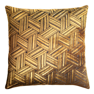 Entwined Square Velvet Pillow Cover & Insert