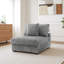 Upholstered Accent Chair with Footstool-675932309