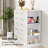 Modern 5 Drawer Dresser with LED Lights & Glass Top, 31.71"W Side Storage Wood Chests of Drawers with Jewelry Organizer, Wardrobe Closet Island for Bedroom, White-180234440