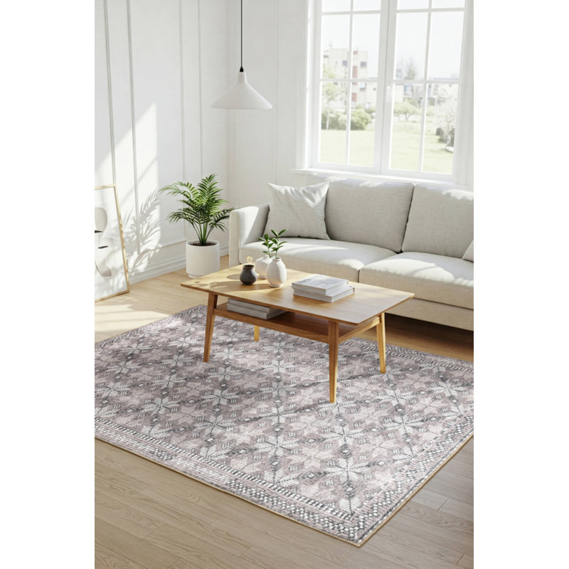 Tapis en chenille lavable Jax, Rectangle 7 pi 7 po x 10 pi 10 po