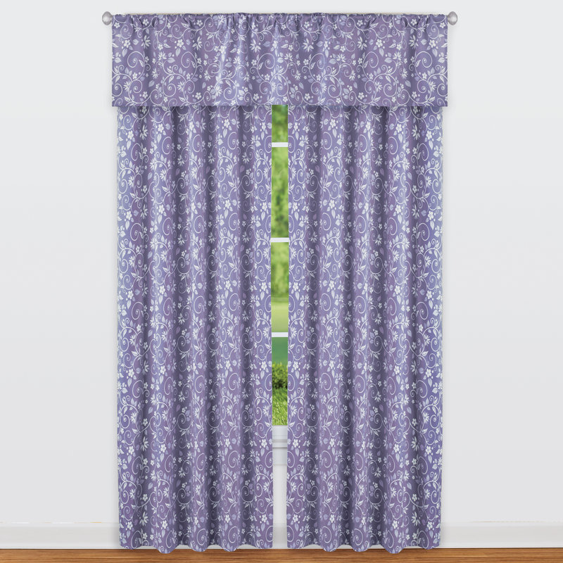 Rideau simple en microfibre Dinara, Lavn