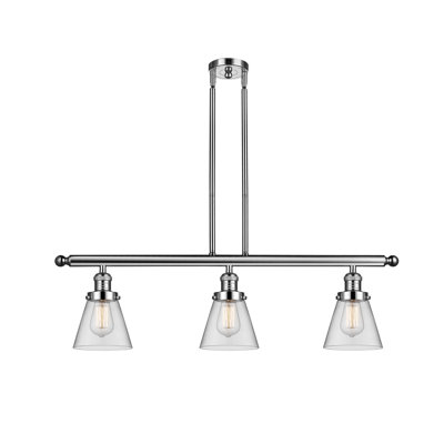 Luminaire suspendu pour îlot 3 lumières Cone