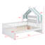 Lit en forme de maison avec tablette de tête de lit, structure en bois-68548557