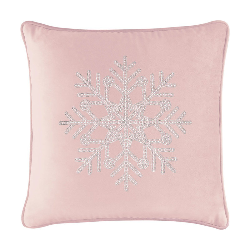 Coussin Sparkles Home Insert luxueux en plumes | Décor et décorations d'hiver, Rose, 20 po x 20 po
