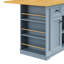 53" Large Rolling Kitchen Island With Drop Leaf And Power Outlet-1175275682