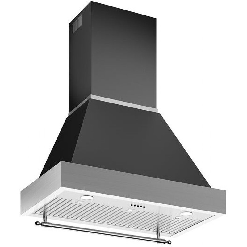 Bertazzoni 48" Canopy Hood (Canopy Only), 54" H x 48" W x 19.68" D, Black