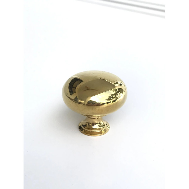 Unlacquered Brass Heritage Round Cabinet Knob