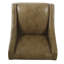 Chaise d'appoint moderne à accoudoirs arrondis Sundee 17 - Similicuir brun vieilli