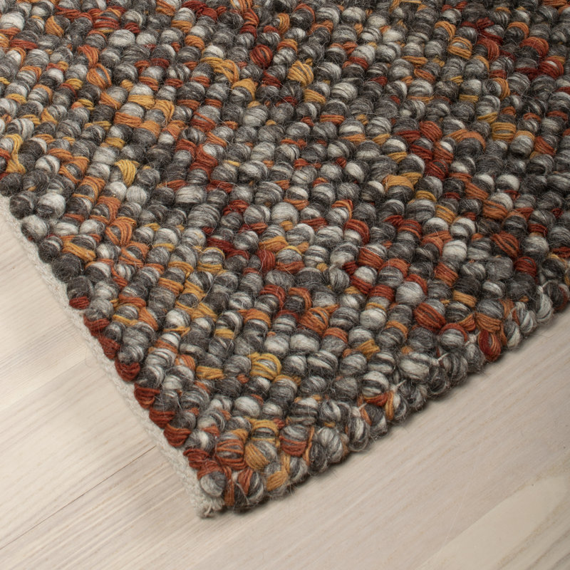 Jenks Solid Colour Hand Woven Area Rug, Rectangle 90 x 150cm