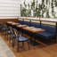Banc rembourré en similicuir Modern Simple Cafe