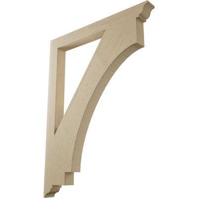 Imperial Traditional Rough Cedar Woodgrain TimberThane Bracket, Primed Tan