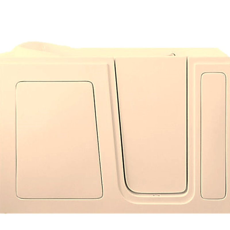 Baignoire à porte 48 po x 28 po, Droite, Beige