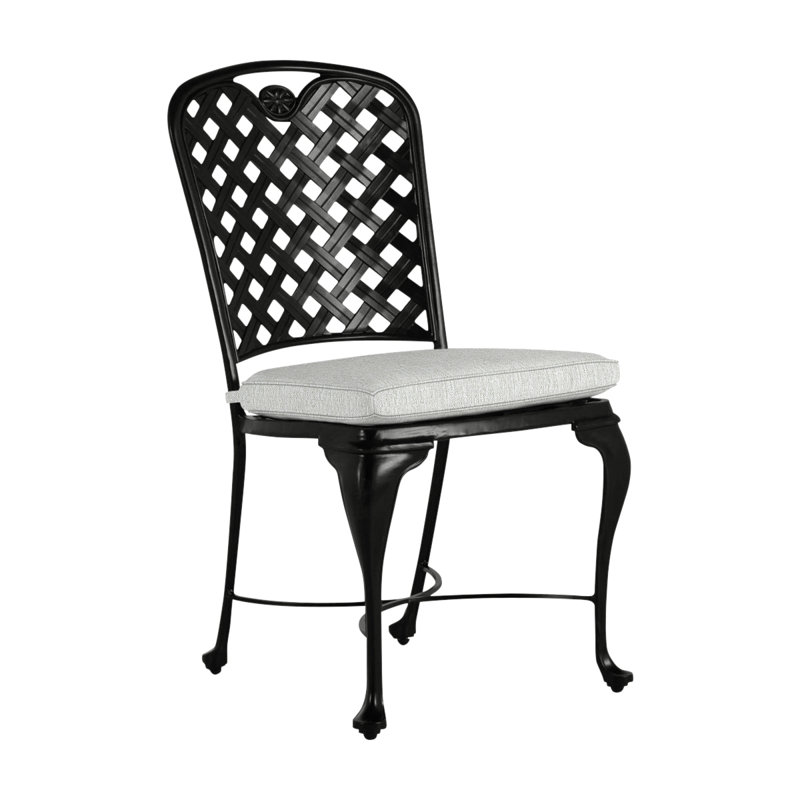 Chaise d'appoint d'extérieur en fonte Provance, Terre antique, Trépointe, Perle Bali
