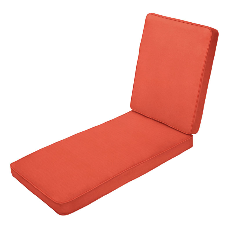 Ricmod Outdoor Sunbrella Seat/Back Cushion, Canvas Melon Sunbrella® Canvas, 25" W x 79" D