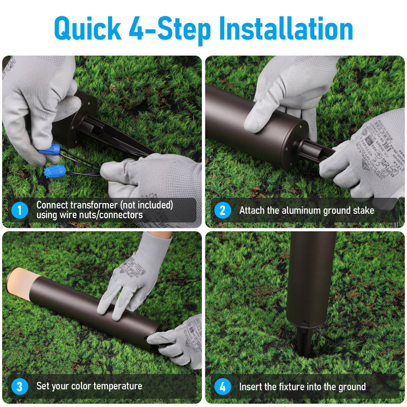 Colonnade 15" Low Voltage LED Bollard Path Light, Acrylic Column Pathway Light, Oil Rubbed Bronze