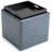 Rockwood 17"W Upholstered Vegan Leather Contemporary Square Storage Cube Ottoman with Flip-Over Tray, Assembled-1815101229