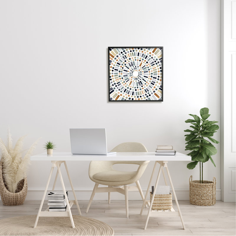 «Bold Rustic Abstract Mosaic Abstract» par Victoria Barnes - impression, H 24 po x l 24 po x P 1,5 po
