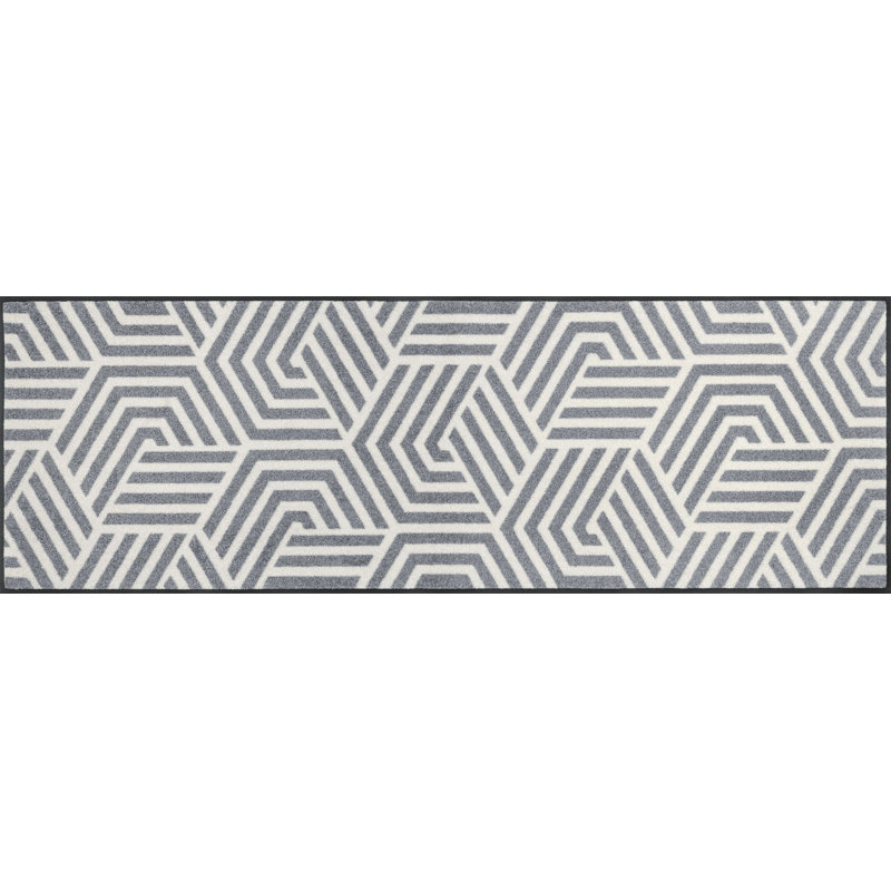 Non-Slip Geometric Indoor Doormat, Runner 60 x 180cm