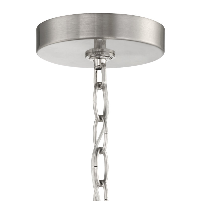 Lustre classique unique à 4 lumières Mafaz, Nickel