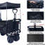 Chariot pliable polyvalent de 140 L avec auvent amovible et roues tout-terrain freinées