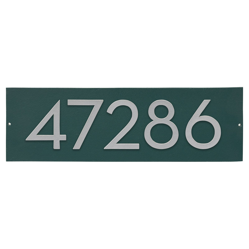 Rectangle Wall Plaque, Hunter Green/Silver, Yes