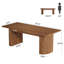 Bureau de direction 78,74 "extra long, poste de travail de bureau d'ordinateur de ferme avec base double pour bureau à domicile-1347659826