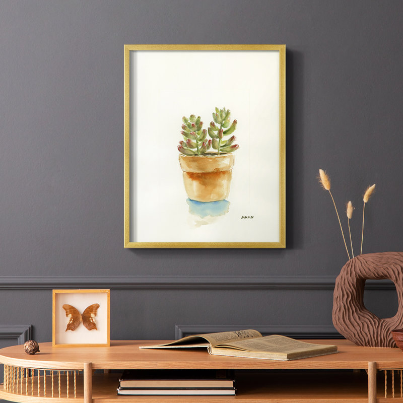 Succulent III, reproduction encadrée - bois massif, H 10 po x l 8 po