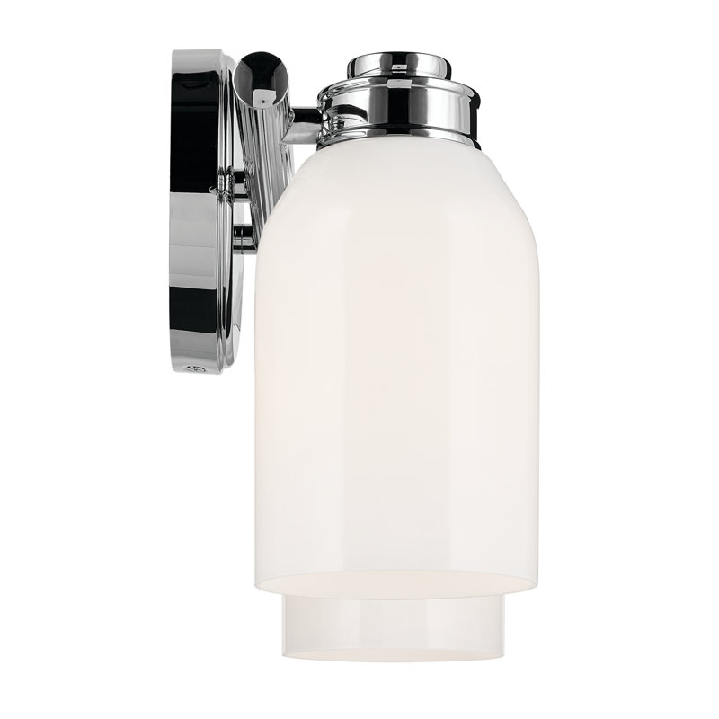Éclairage pour salle de bain 2 lumières 15 po avec verre opale blanc 15 po, Chrome