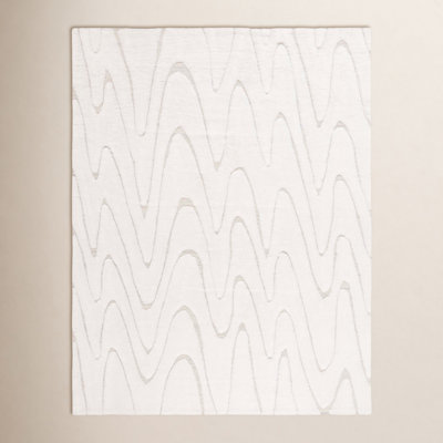 Martinique Ivory Beige Hand-Woven Flatweave Rug