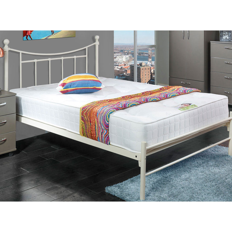 Brockington Metal Bed, Ivory, Small Double (4')